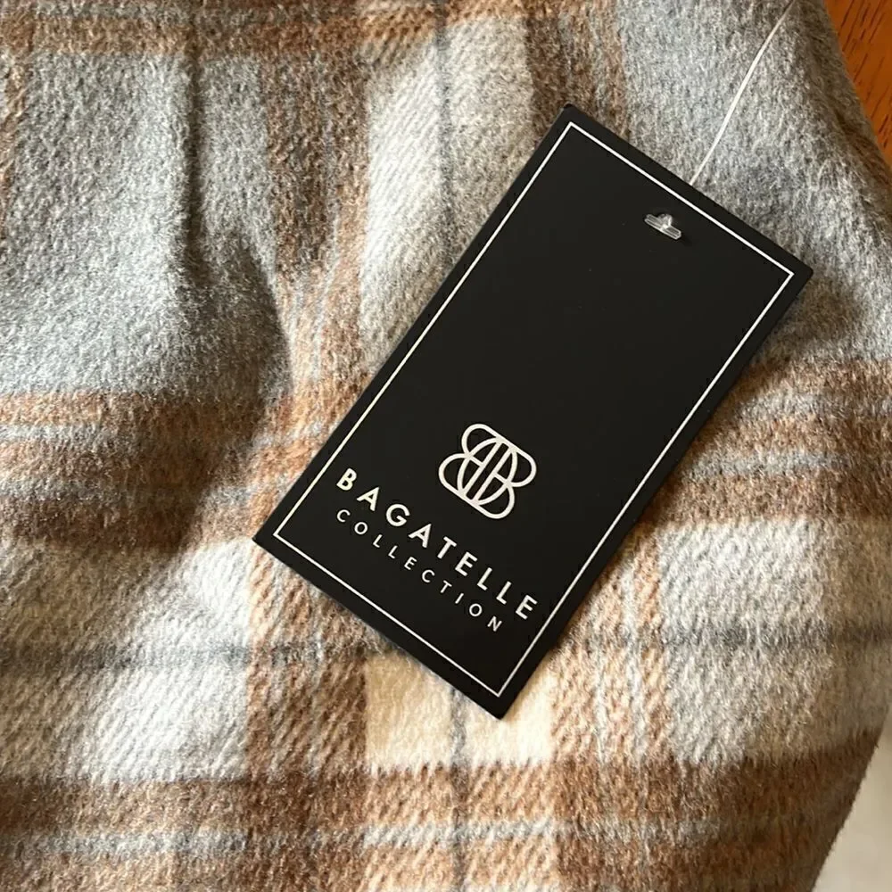 NEW WITH TAGS WOMEN’S LARGE BAGATELLE POLYESTER PLAID LINED SKIRT